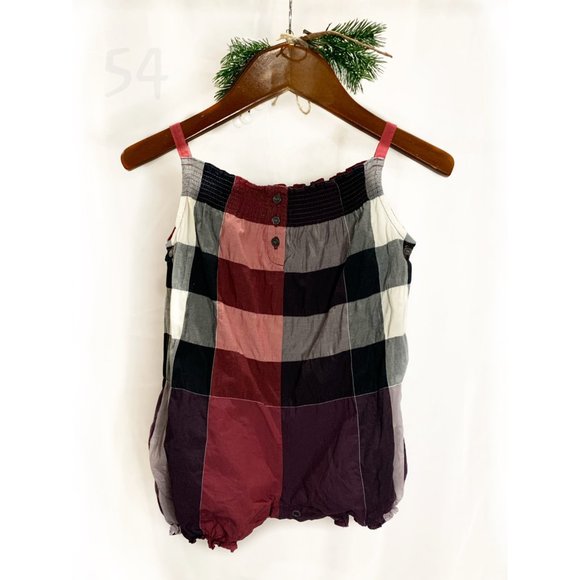 Burberry Red Romper - Size 6M - Picture 2 of 4